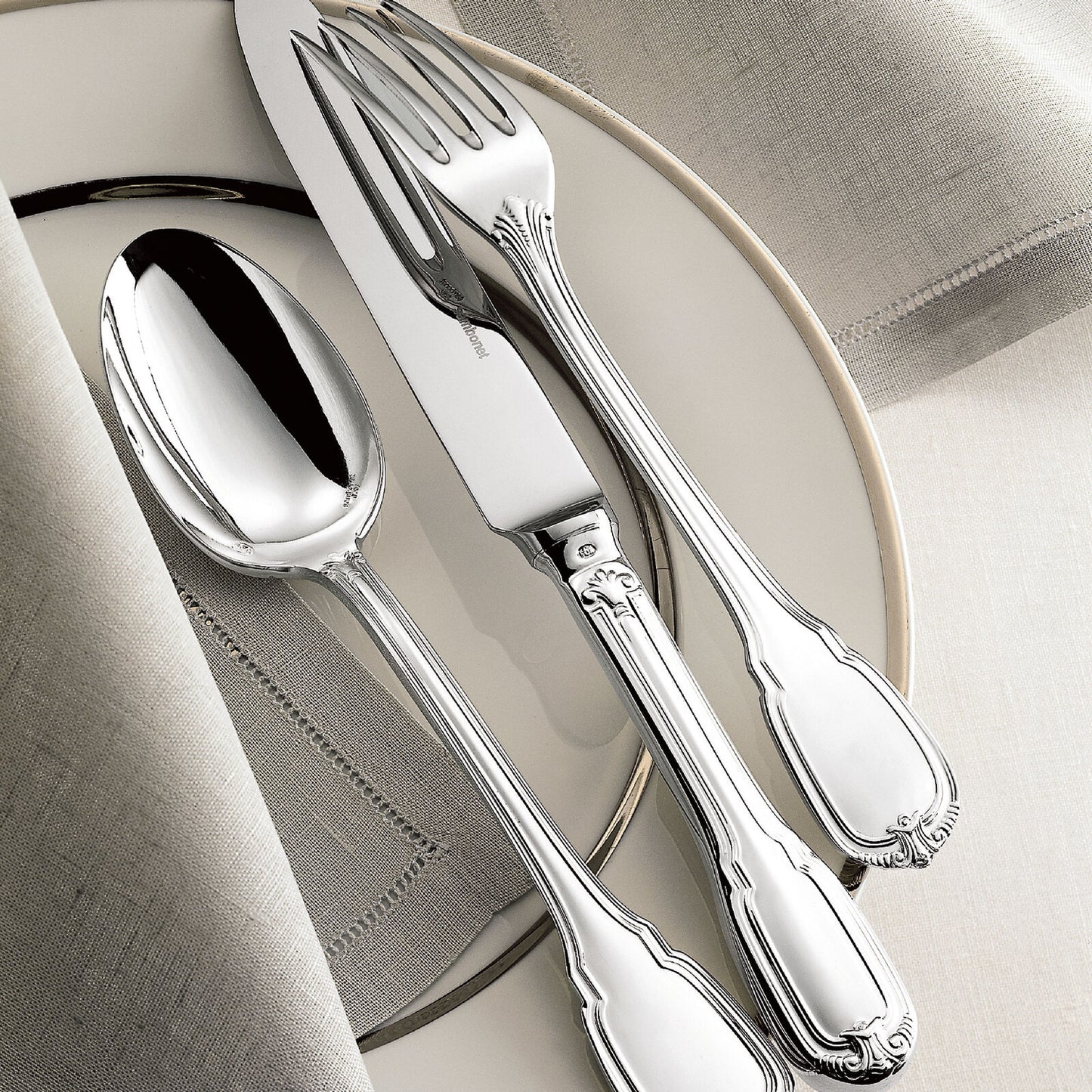 Flatware Set, Saint Bonnet, Silver Plated, 72 pcs for 12 person