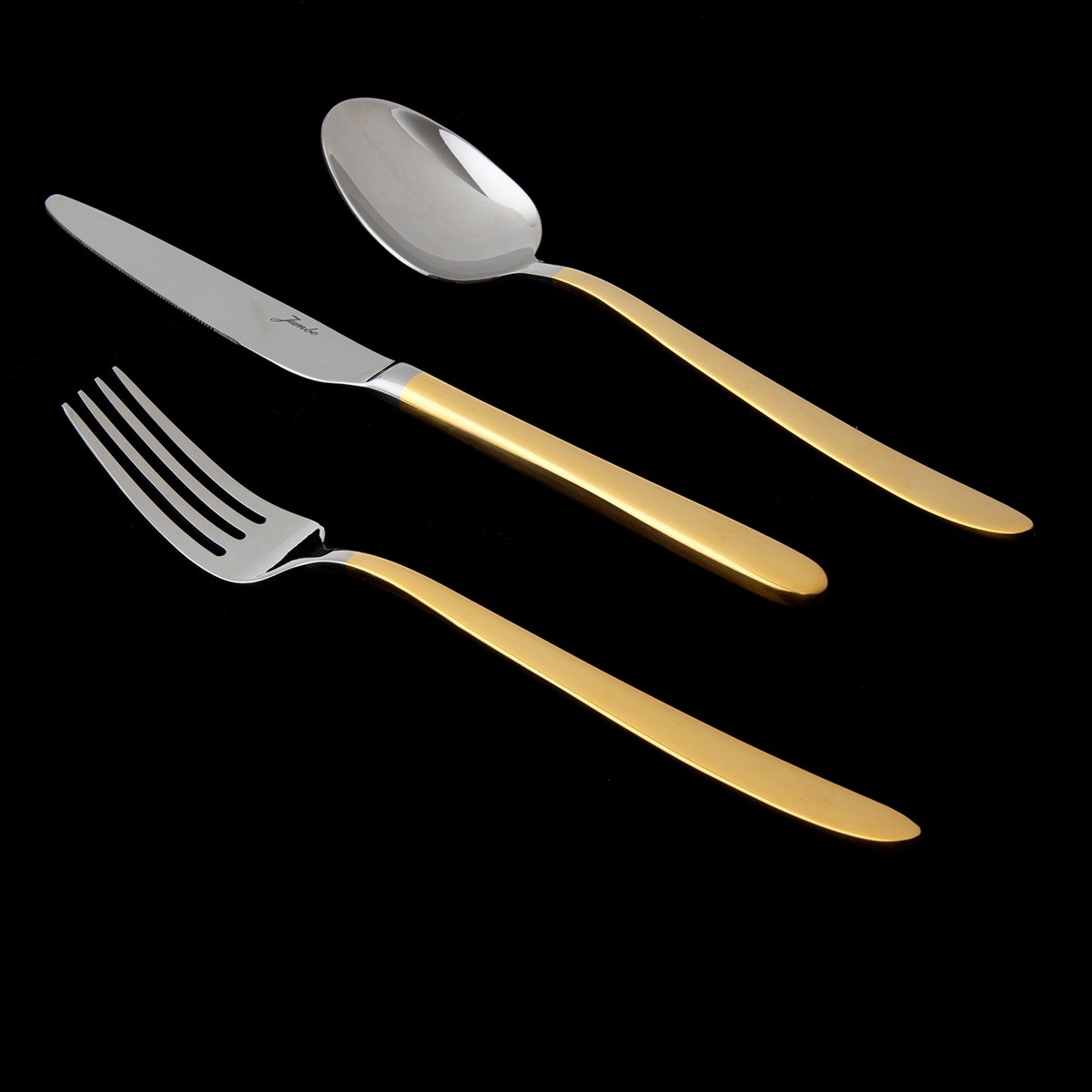 JUMBO 9400 GOLD PLATED FLATWARE SETS 84 PCS FOR 12 PERSON