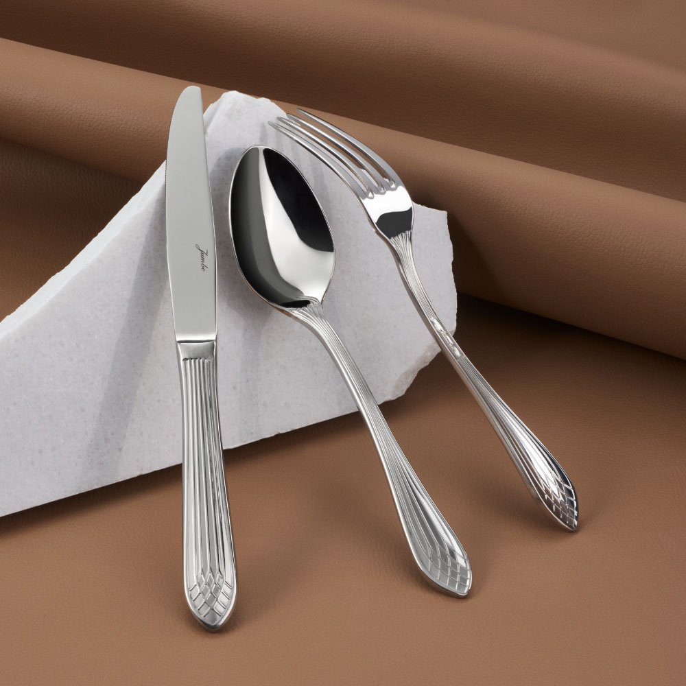 JUMBO 4100 STAINLESS STEEL FLATWARE SETS 84 PCS FOR 12 PERSON