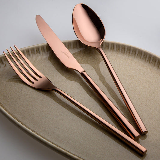 Jumbo 1001 Titanium Bronze 84-Piece Cutlery Set for 12 People