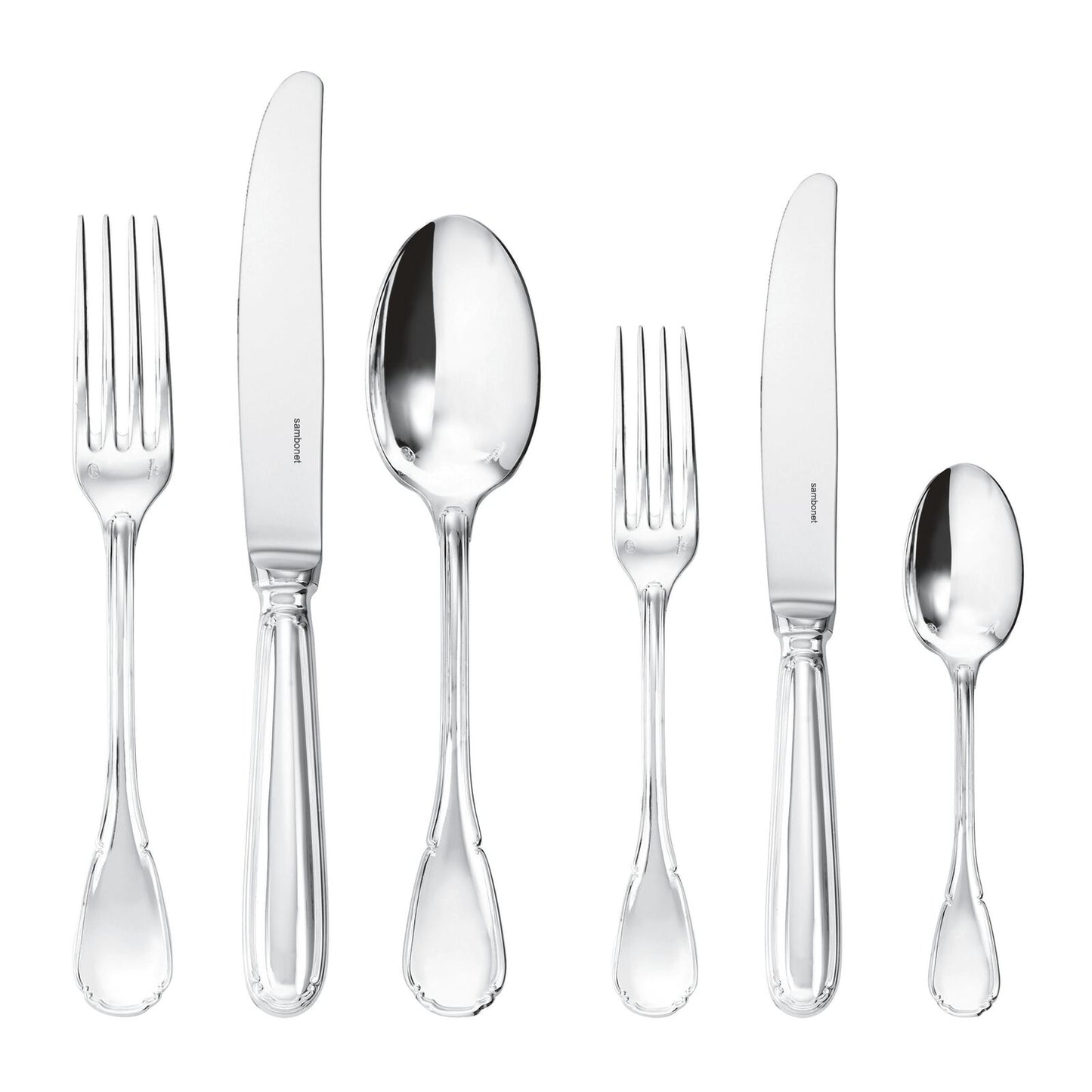Flatware Set, Silver Plated Baroque, 72 pcs for 12 person