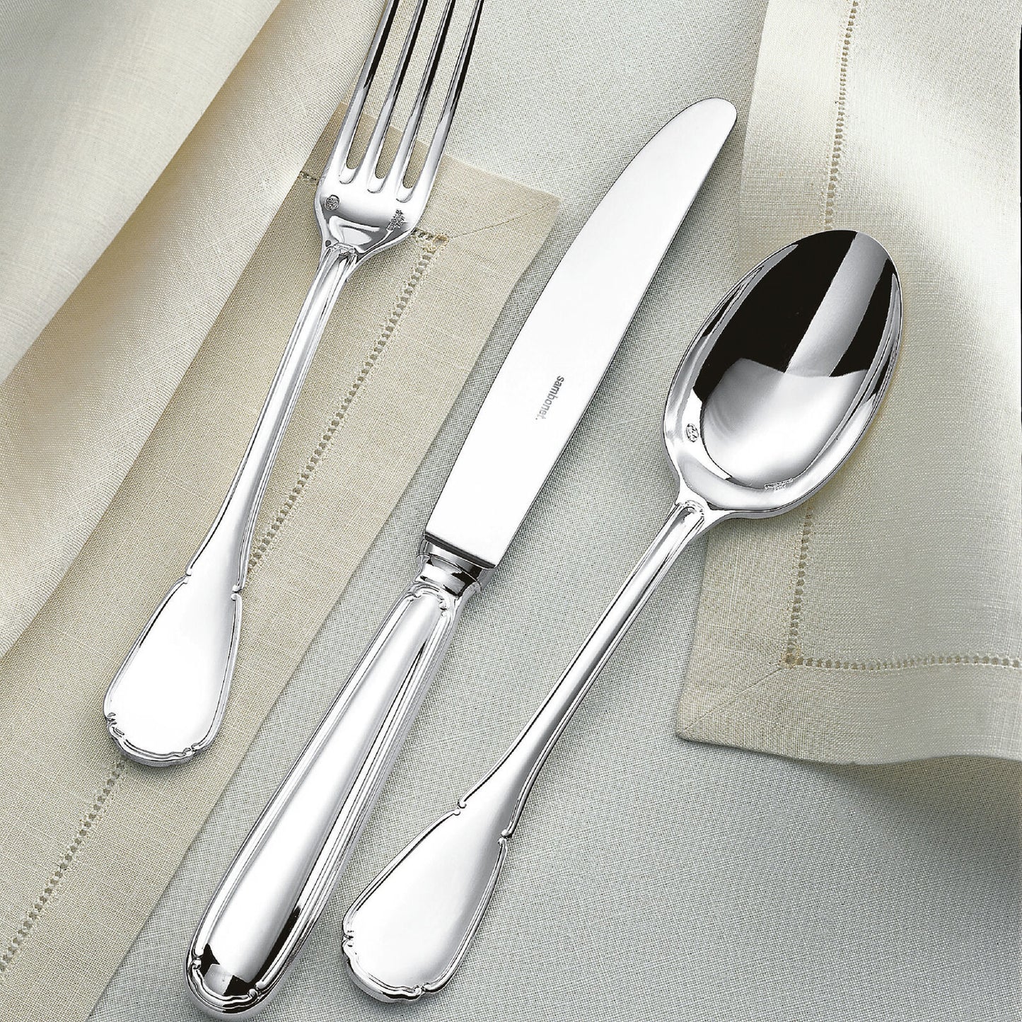 Flatware Set, Silver Plated Baroque, 72 pcs for 12 person