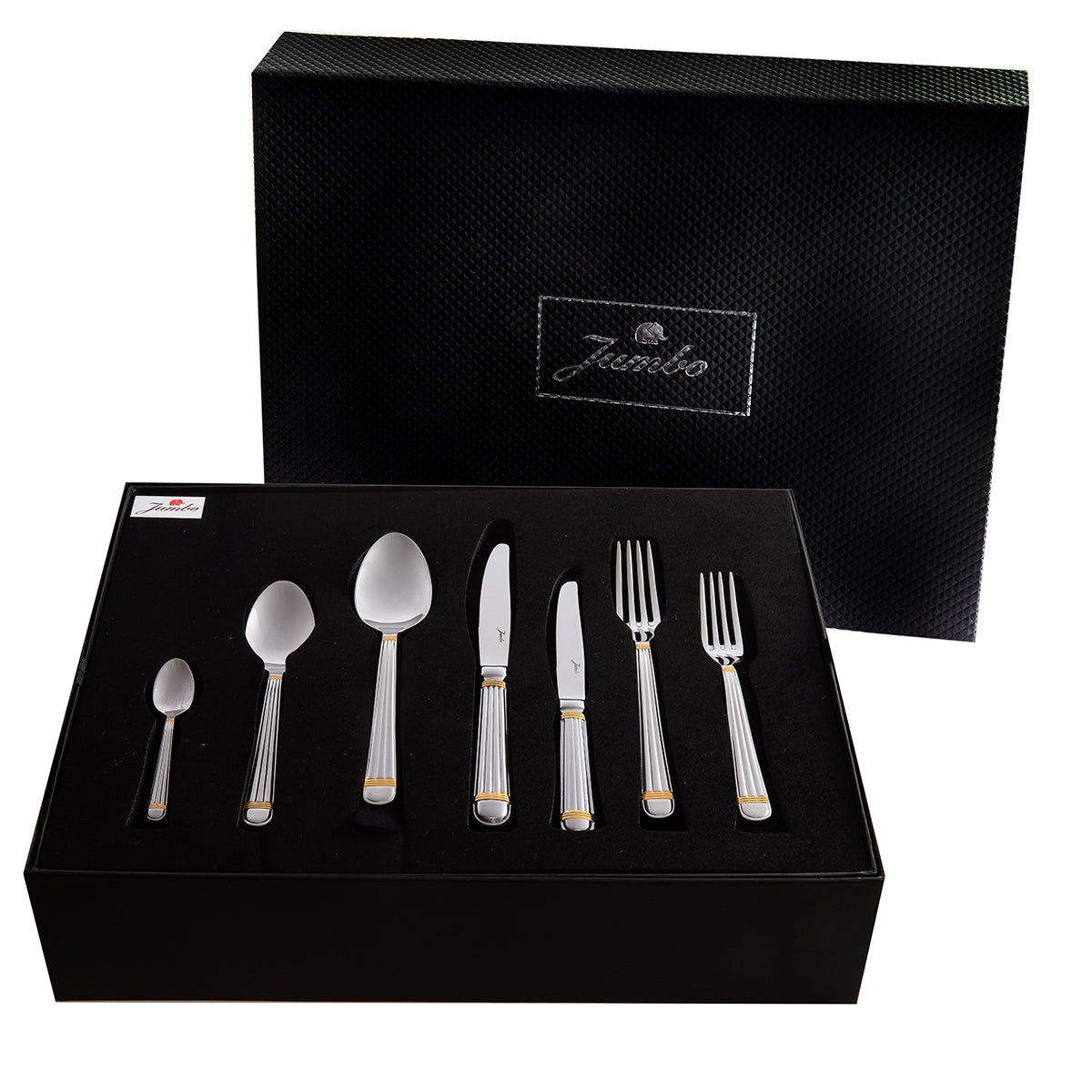 Jumbo 4200 Gold 12-Person 84-Piece Cutlery Set