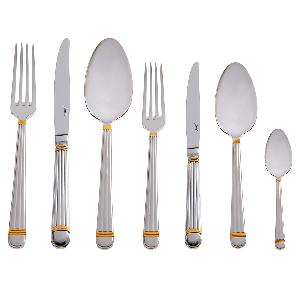 Jumbo 4200 Gold 12-Person 84-Piece Cutlery Set